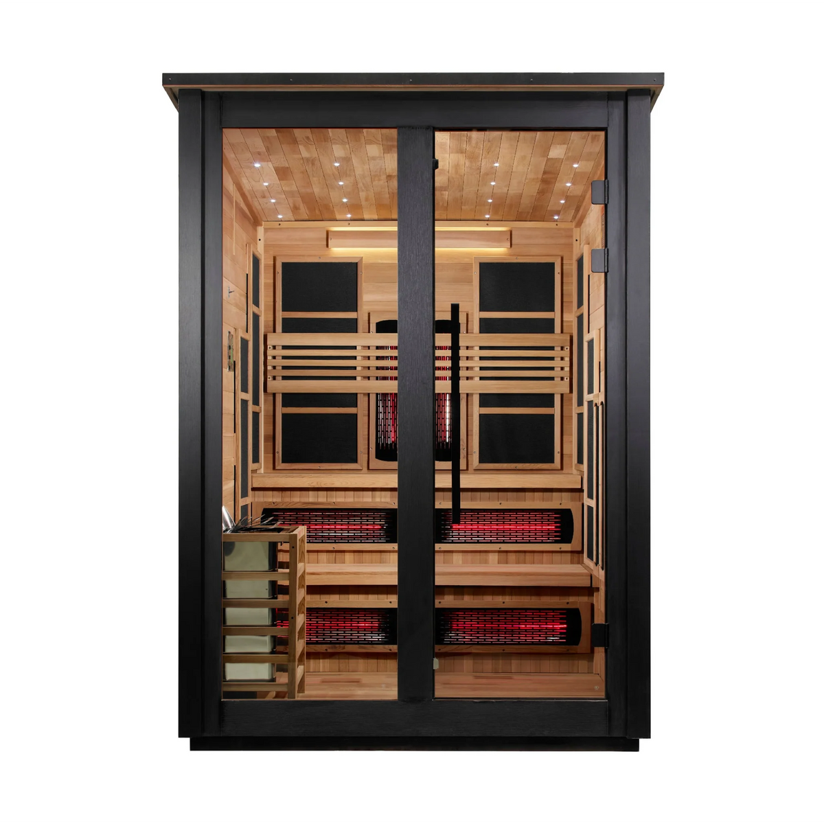 Golden Designs Kaskinen 6-Person Outdoor Hybrid Sauna - Black Finish GDI-8526-04