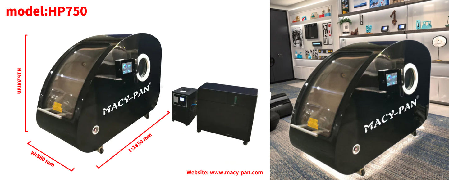 Macy-Pan MC750 1.8ATA Stretcher Access Hyperbaric Oxygen Chamber