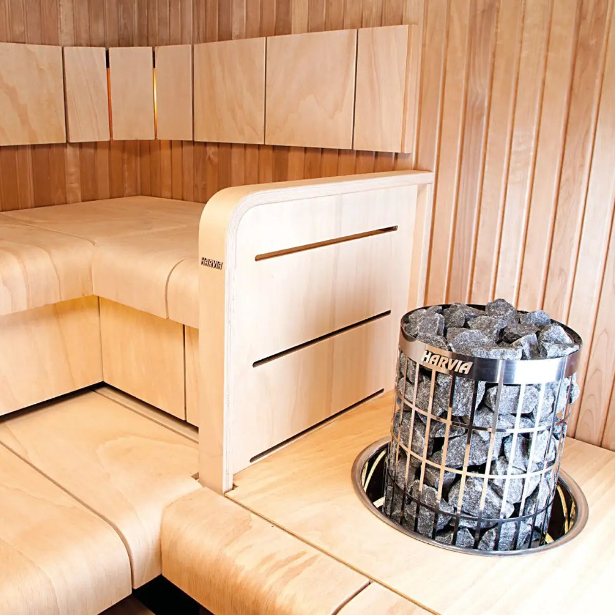 Harvia Cilindro PC80 8KW Sauna Heater with built in controls - Finnish Sauna Builders