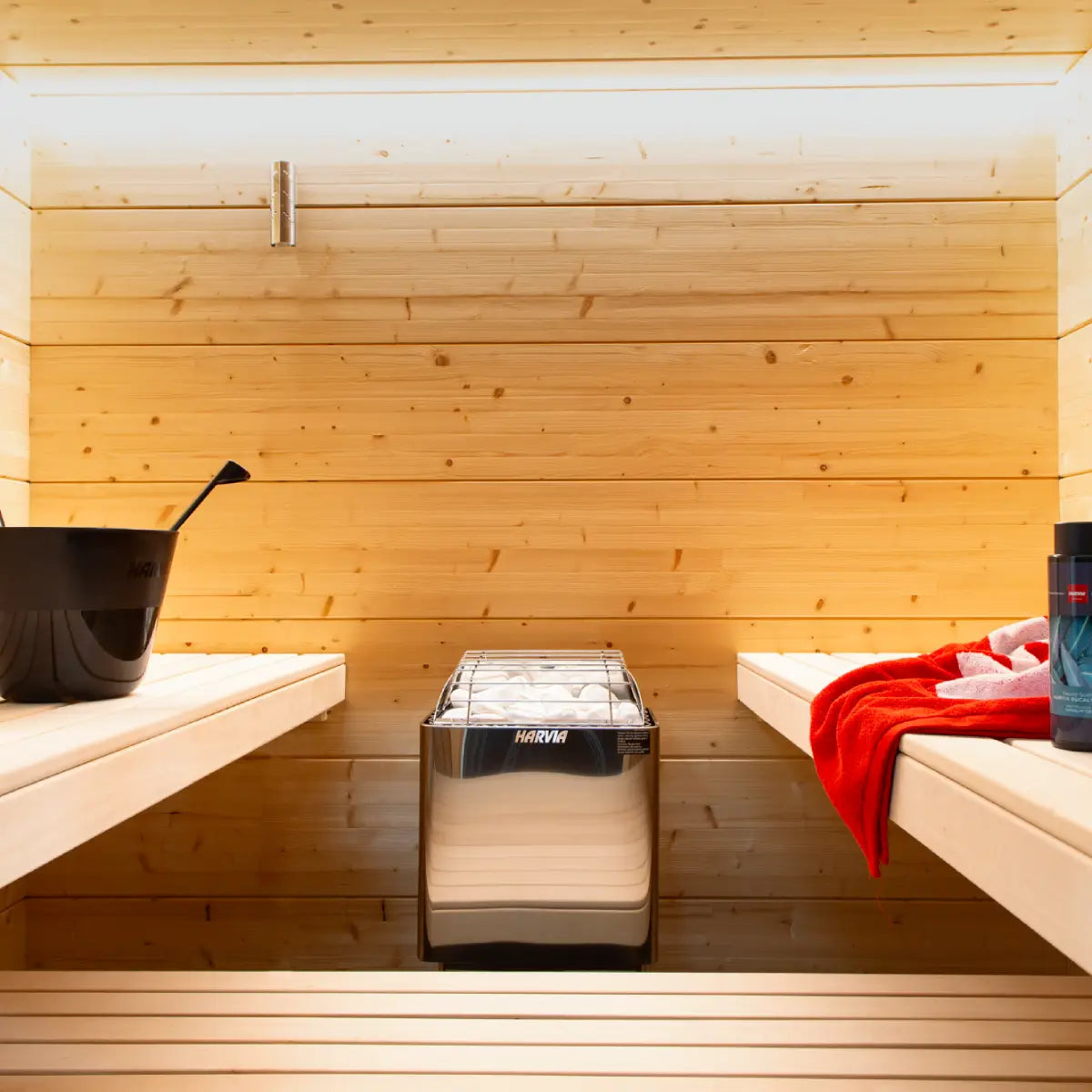 Harvia KIP80B Stainless Steel 8KW Sauna Heater with built-in control - Finnish Sauna Builders