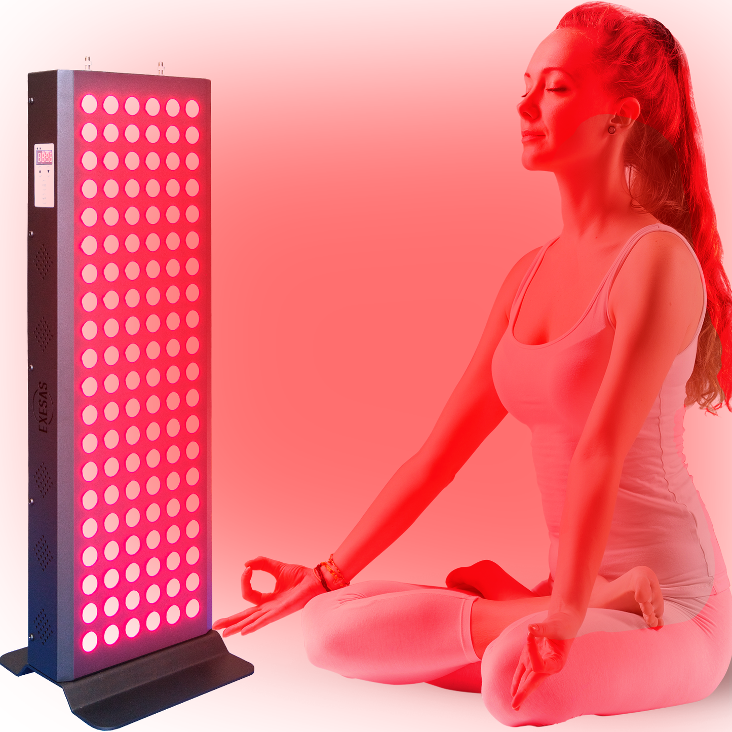 EXESAS 120 LED Full-Body Red Light Therapy Panel — 4-Wavelength Premium System