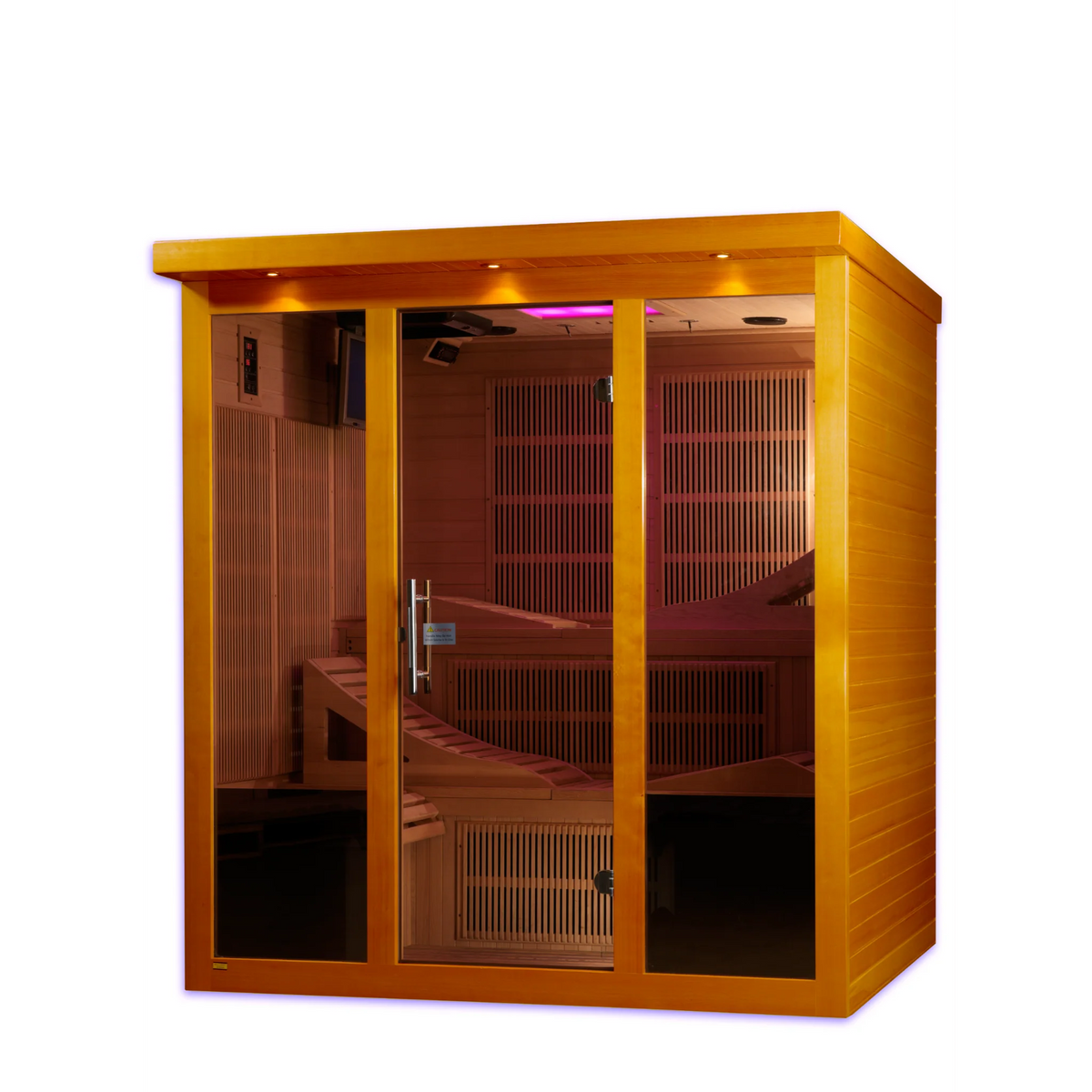 Dynamic Elite 6-Person Ultra Low EMF FAR Infrared Sauna, Canadian Hemlock, Bronze Tinted Glass, Red Light Therapy, DYN-6996-01 Elite
