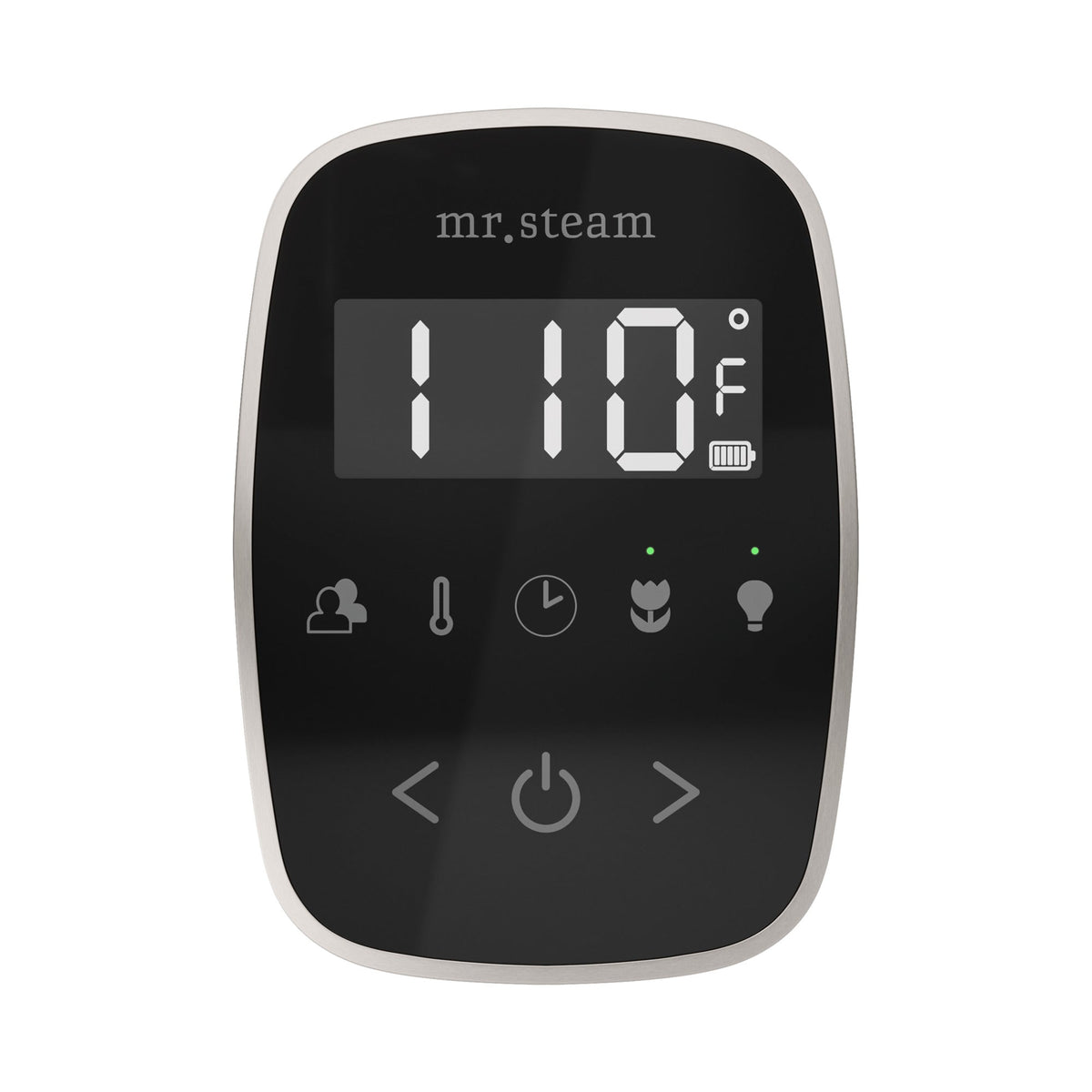 Mr. Steam TempoFlex Wireless Steam Shower Control and Steamhead – Black Control, 8 Steamhead Finishes