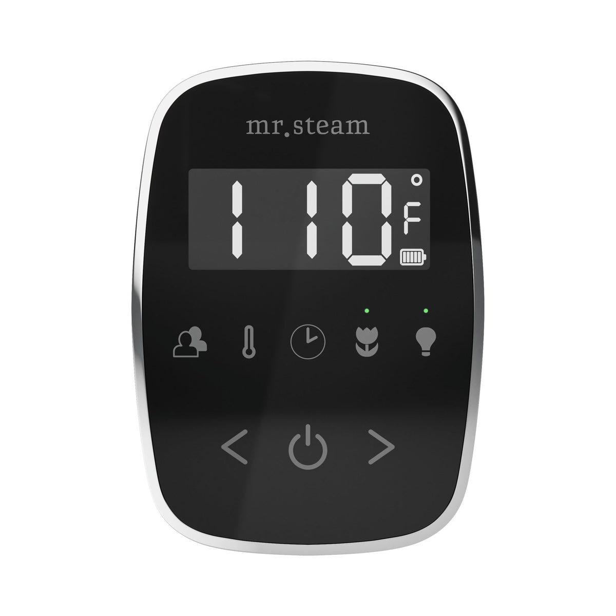Mr. Steam TempoFlex Wireless Steam Shower Control and Steamhead – Black Control, 8 Steamhead Finishes