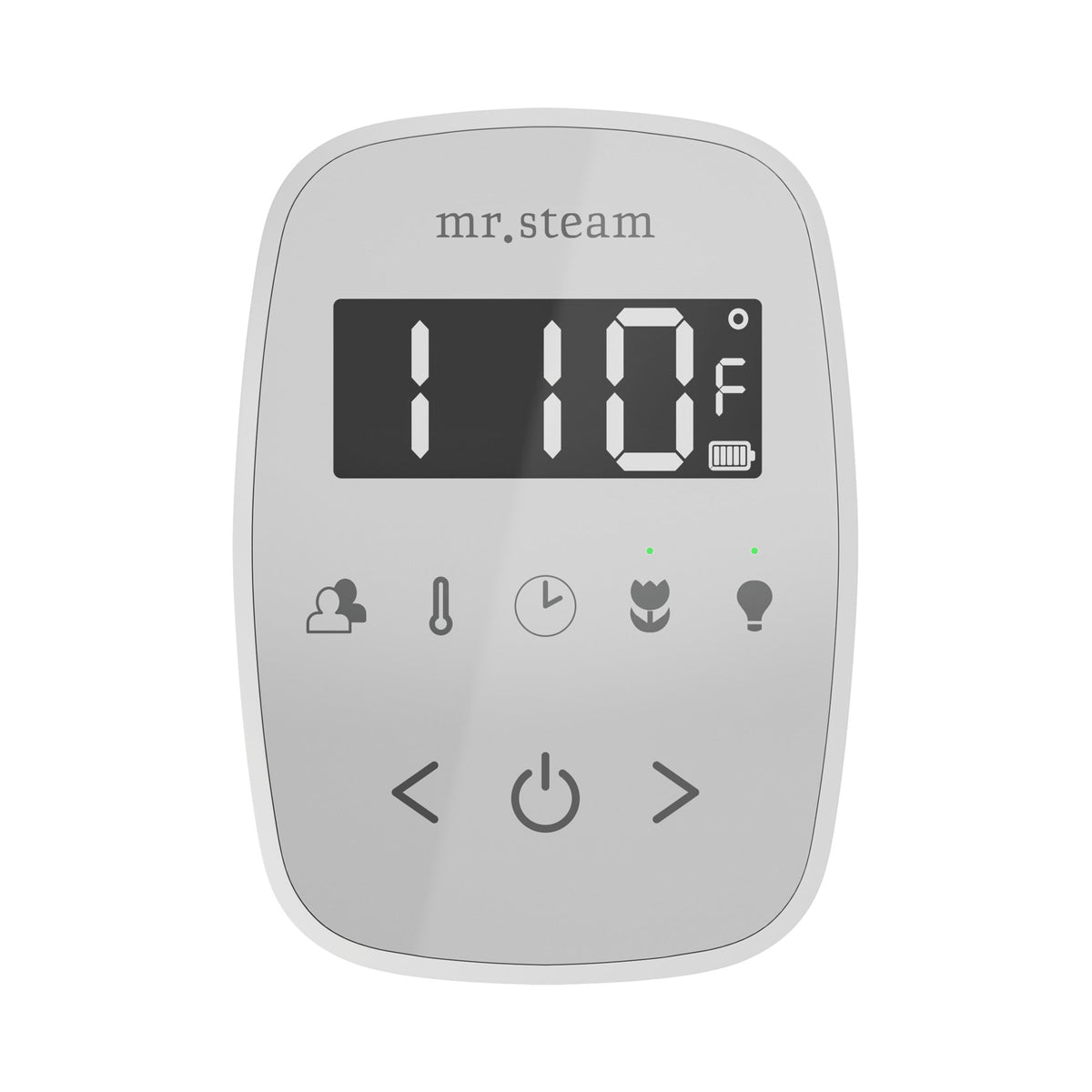 Mr. Steam TempoFlex Wireless Steam Shower Control and Steamhead – White Control, 8 Steamhead Finishes
