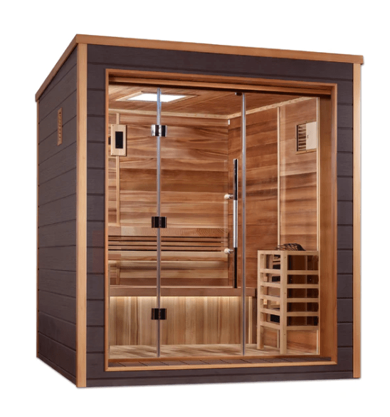 Golden Designs "Drammen" 3 Person Outdoor-Indoor Traditional Steam Sauna