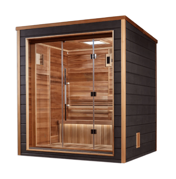 Golden Designs "Drammen" 3 Person Outdoor-Indoor Traditional Steam Sauna