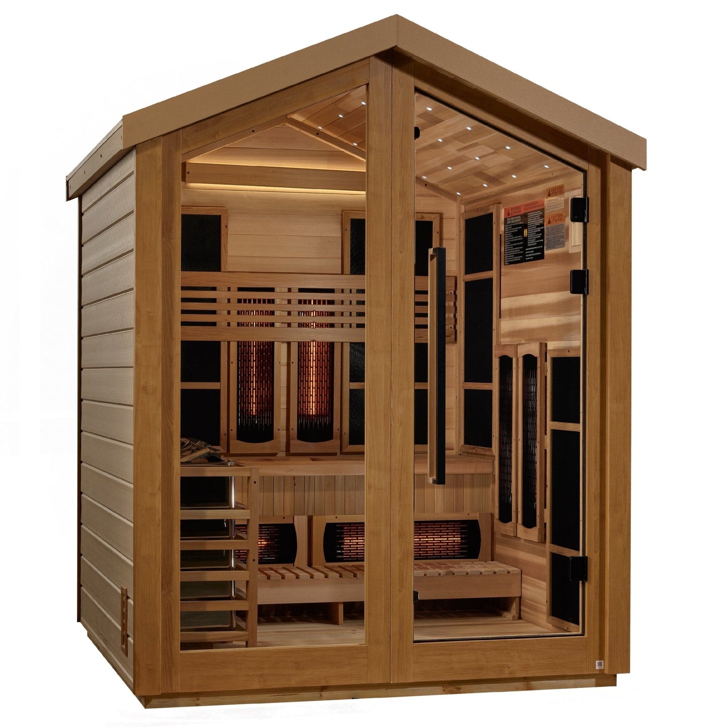 Golden Designs "Loviisa" 3-Person Full Spectrum PureTech™ Hybrid Outdoor Sauna