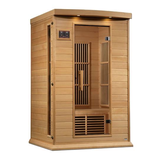 Maxxus Infrared Sauna 2-Person Near Zero EMF FAR Infrared w/ Hemlock