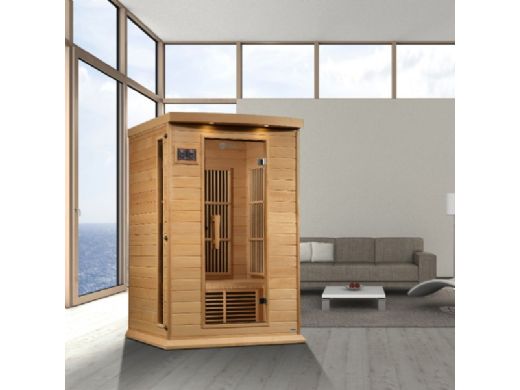 Maxxus Infrared Sauna 2-Person Near Zero EMF FAR Infrared w/ Hemlock
