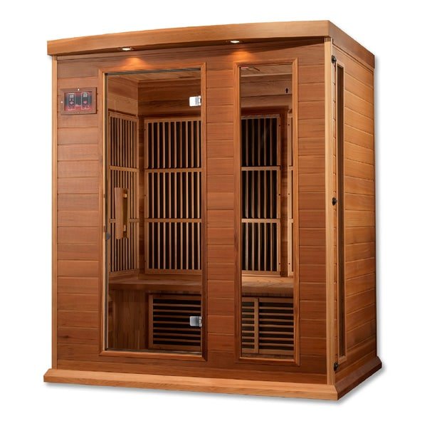 Maxxus "Montilemar Edition" 3-Person Near Zero EMF FAR Infrared Sauna with  Canadian Red Cedar