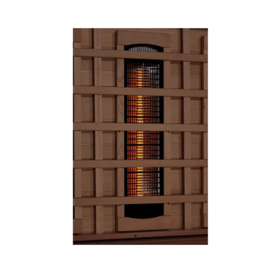 Golden Designs "Reserve Edition" 1-2 Person Full Spectrum PureTech™ Near Zero EMF Infrared Sauna with Himalayan Salt Bar
