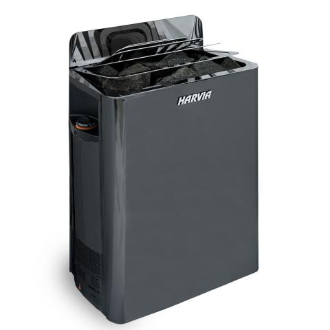 Harvia SW60 HSW6U1BUL The Wall Series 6kW Black Stainless Steel Sauna Heater, 240V 1PH, UL Listed
