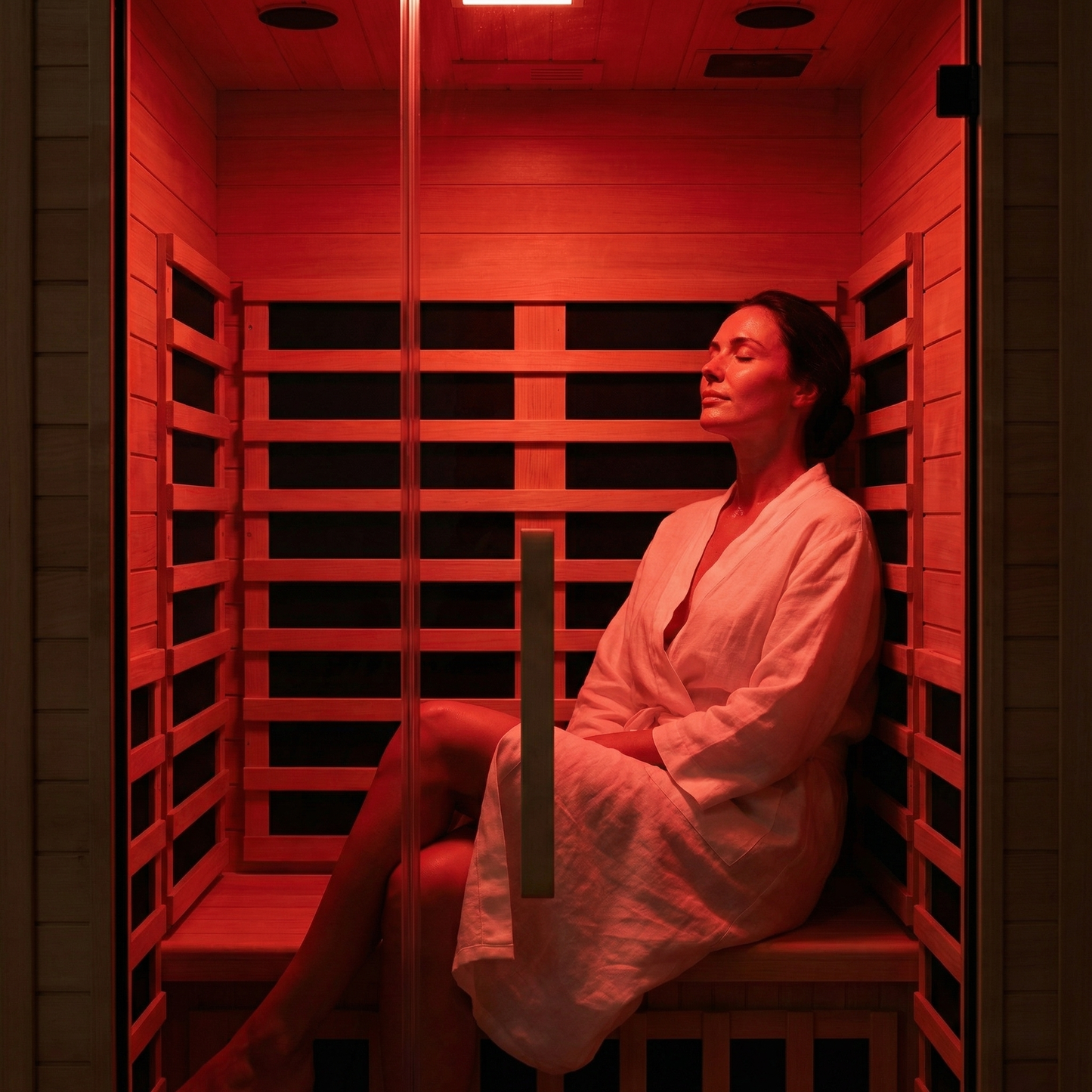 NiceBeam 1–2 Person Full-Body Infrared Sauna with Red Light Therapy