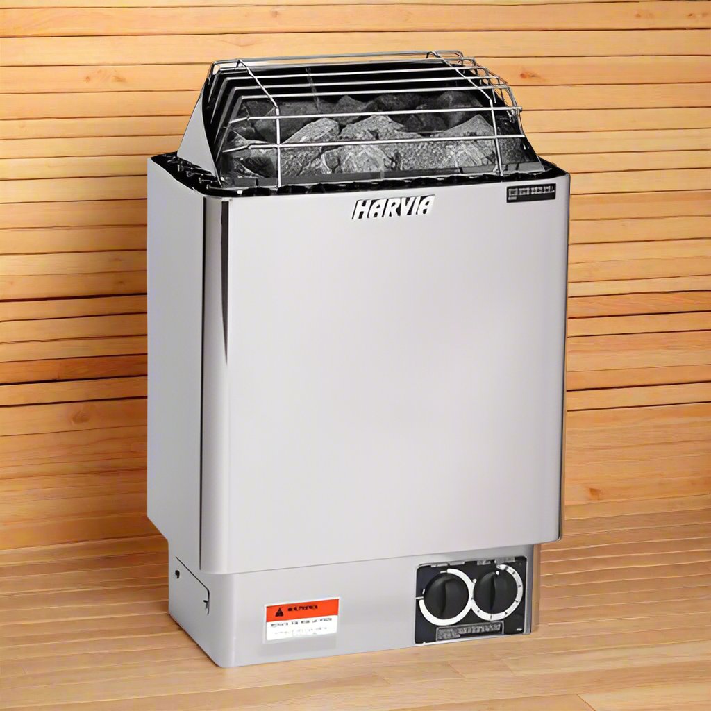 Harvia KIP80B JH80BU1IUL Kip Series 8kW Stainless Steel Sauna Heater with Built-In Controls, 240V 1PH, UL Listed