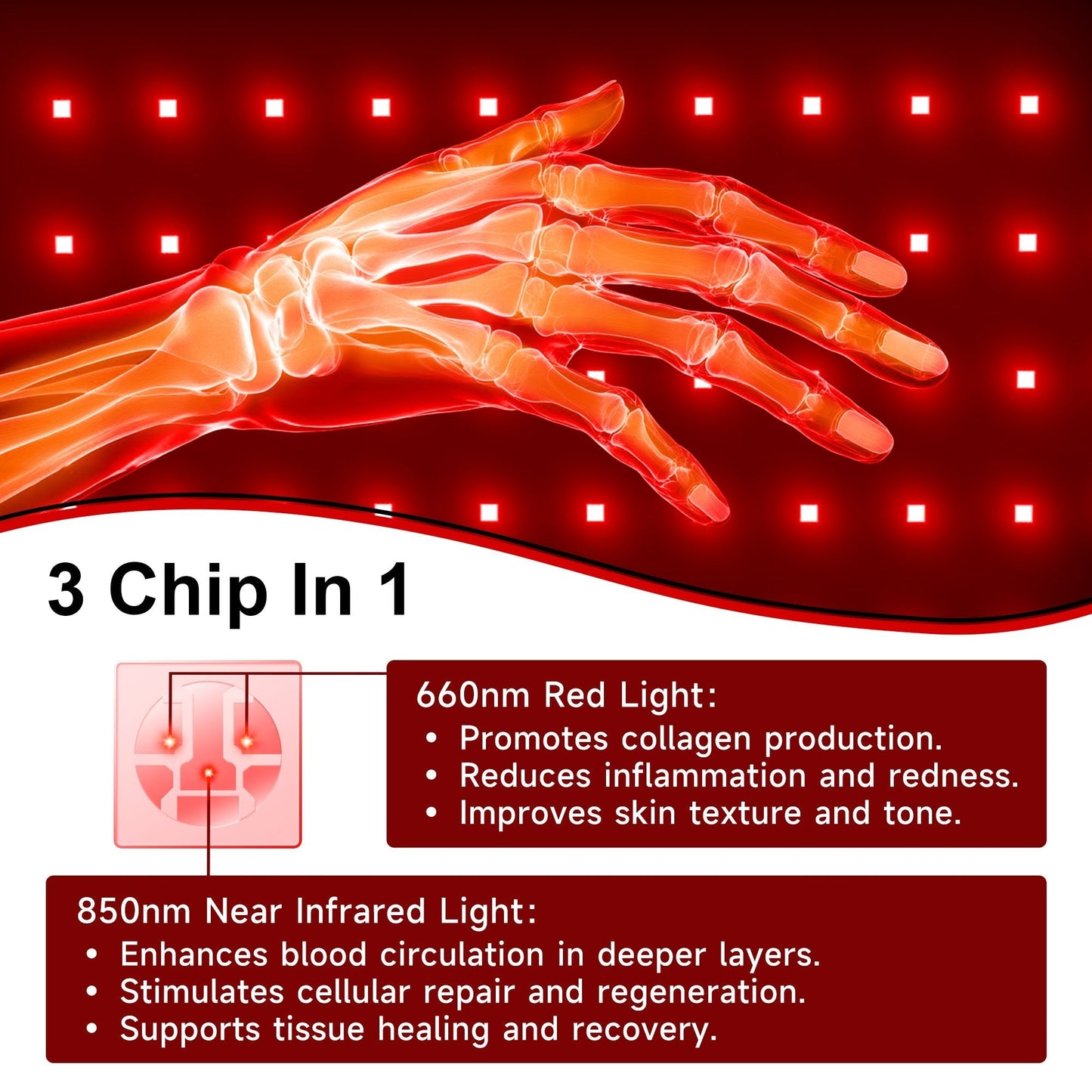 LumyHealth Red & Infrared Light Therapy Glove