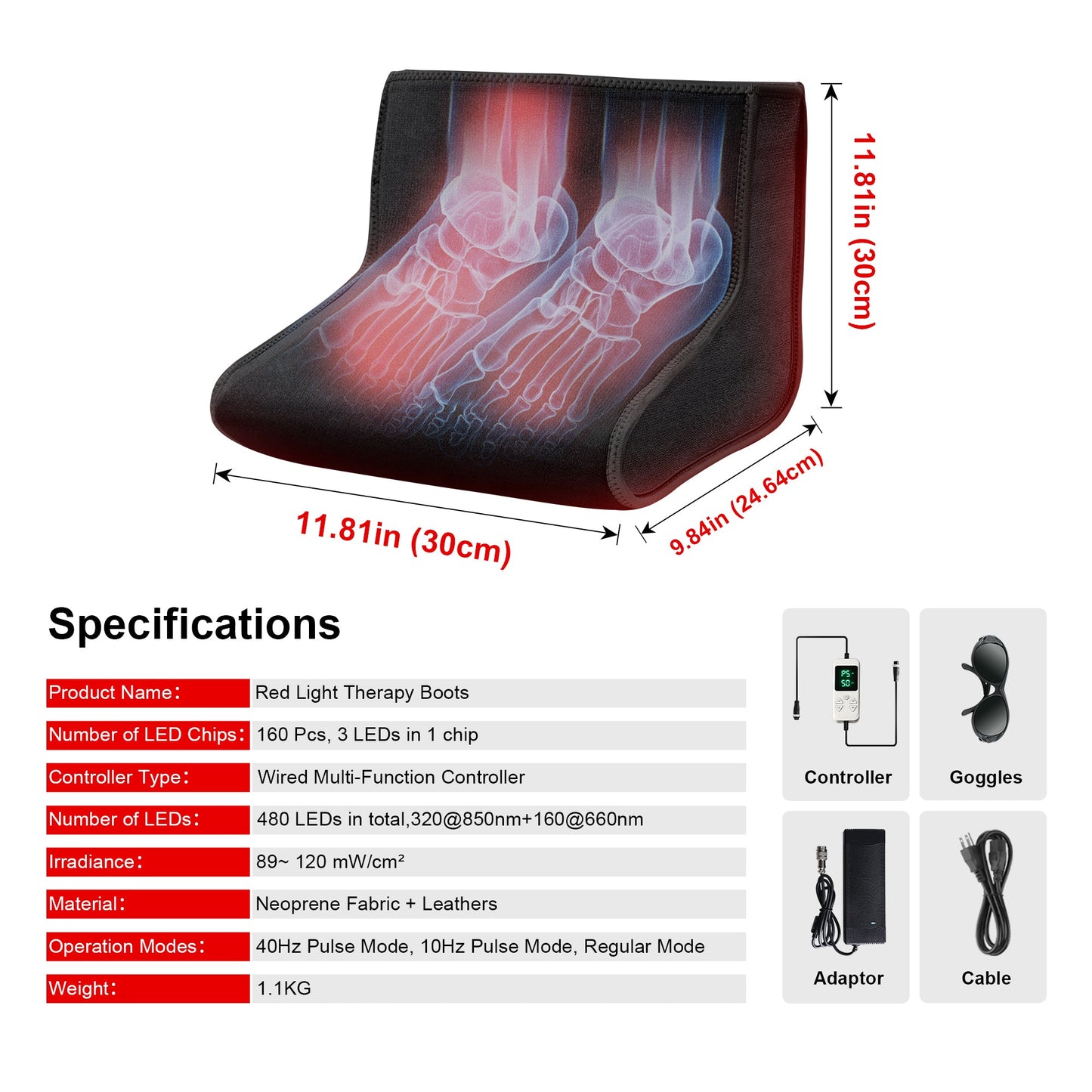 LUMYHEALTH™ Red Light Therapy Boot for Feet