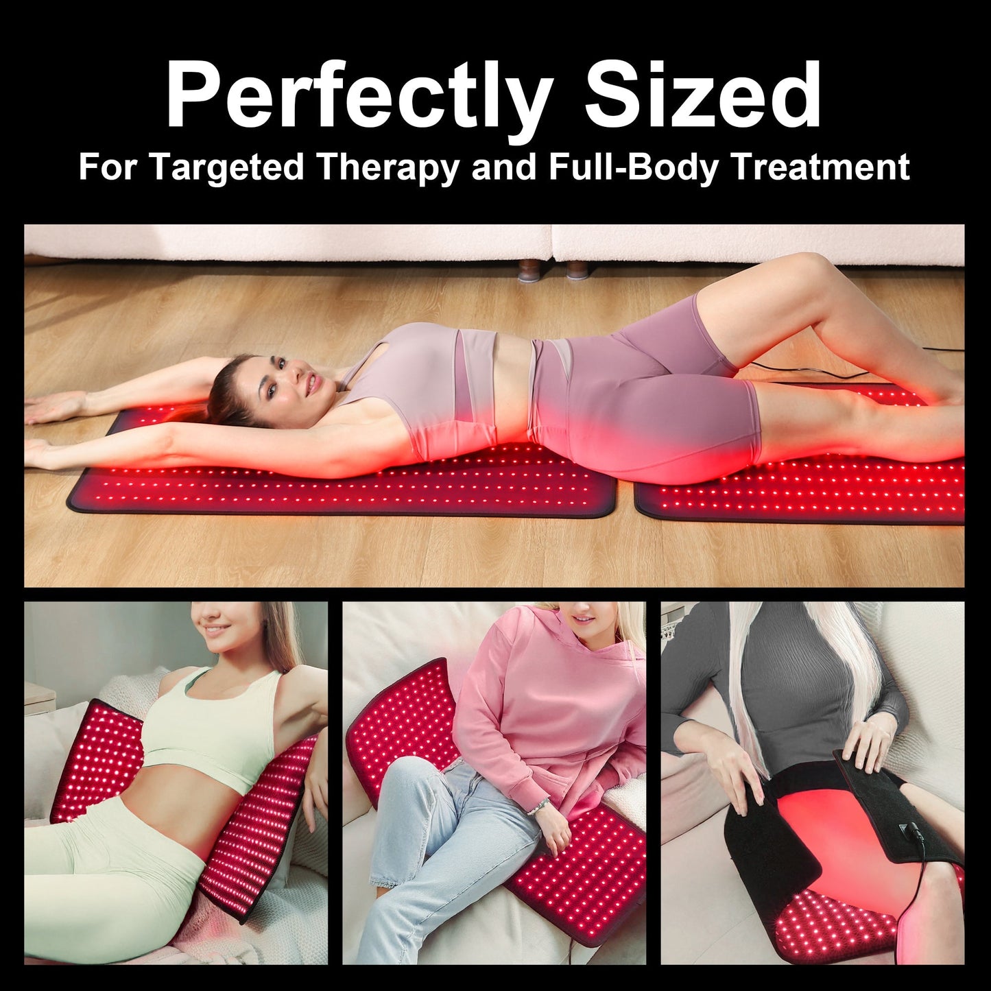 LUMYHEALTH™ Red Light Therapy Mat with a Cozy Headrest