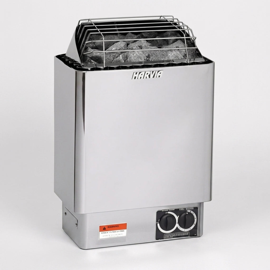 Harvia KIP80B JH80BU1IUL Kip Series 8kW Stainless Steel Sauna Heater with Built-In Controls, 240V 1PH, UL Listed