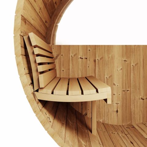 SaunaLife Model E8G Sauna Barrel Glass Front