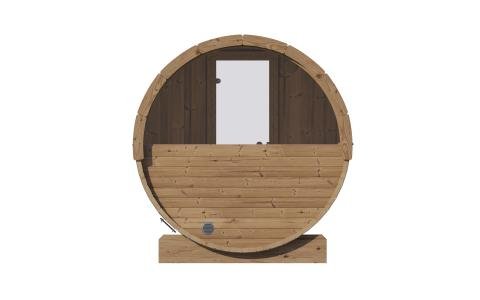 SaunaLife Model E8G Sauna Barrel Glass Front