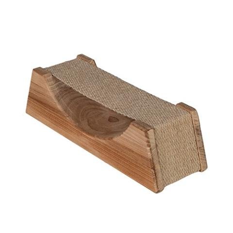 SaunaLife SaunaGear Headrest 1, Wooden headrest with cloth neck support